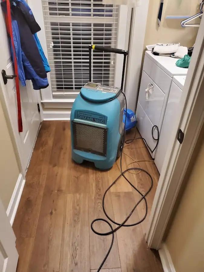 Commercial dehumidifier deployed for Flood Damage Cleanup in Perris
